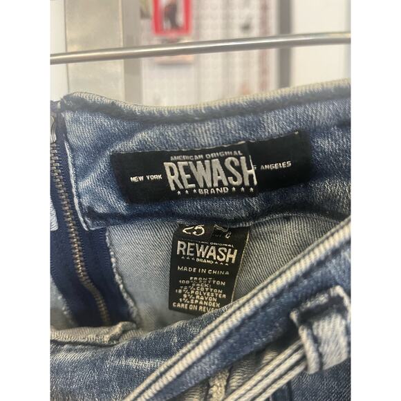 Rewash Vintage Reunion Denim Mini Skirt - Sz 1/25 - Med Wash - Picture 6 of 6